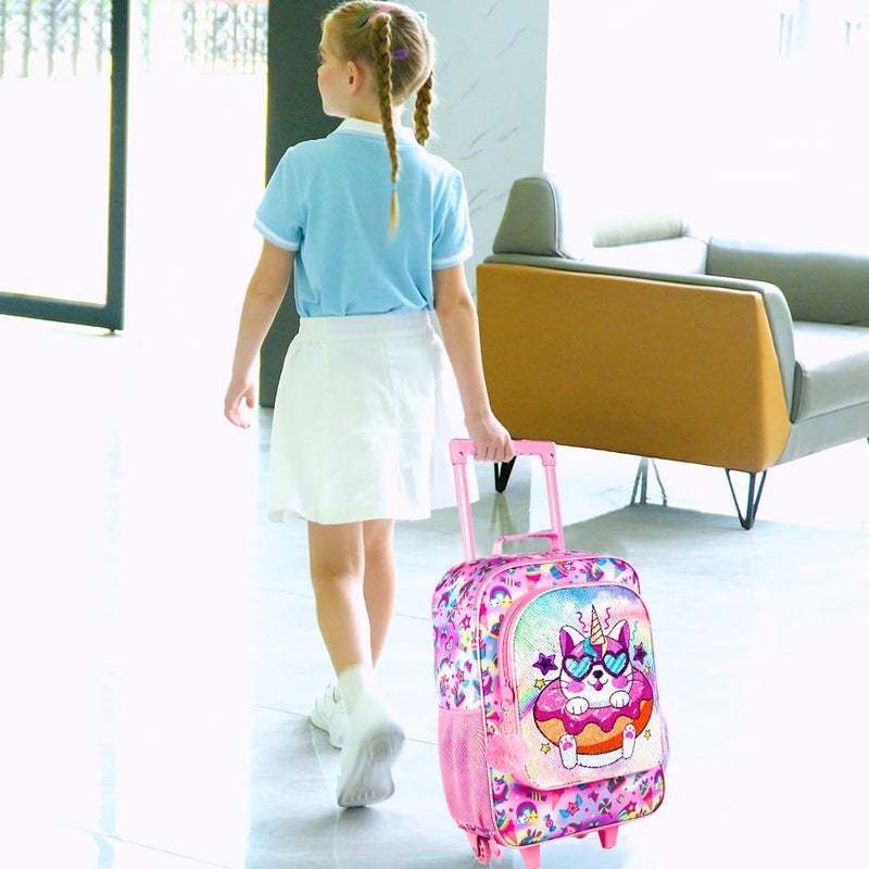GXTVO Kids Suitcase with Wheels for Girls and Boys, Rolling Carry on Luggage for Toddler Children - Image 3